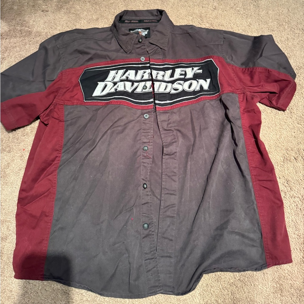 Harley Davidson Mechanic Botton Down T-Shirt XL